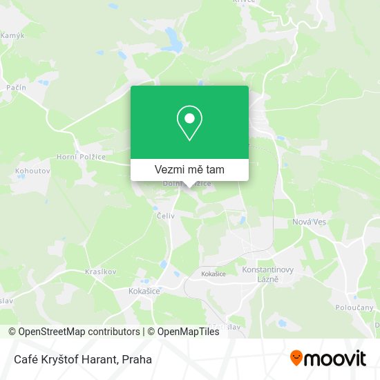 Café Kryštof Harant mapa