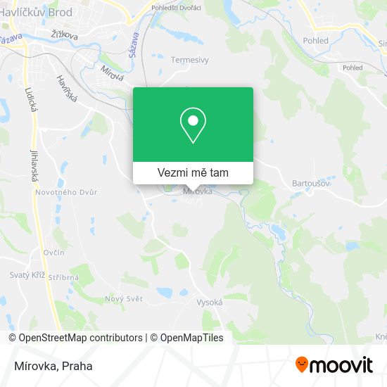 Mírovka mapa