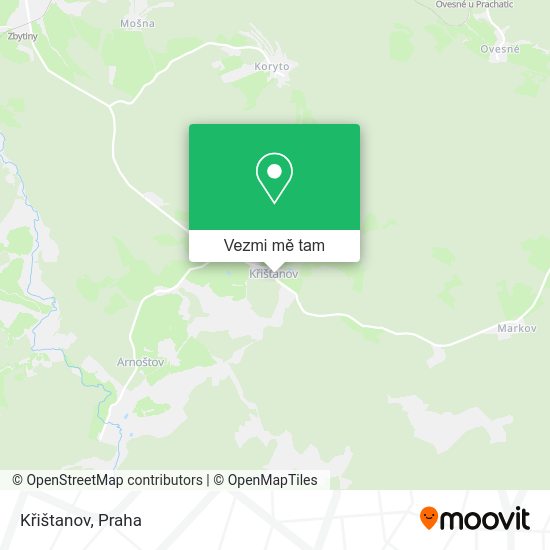 Křištanov mapa