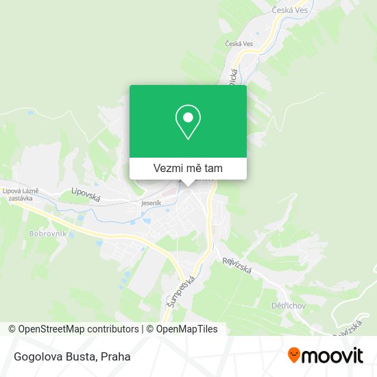Gogolova Busta mapa