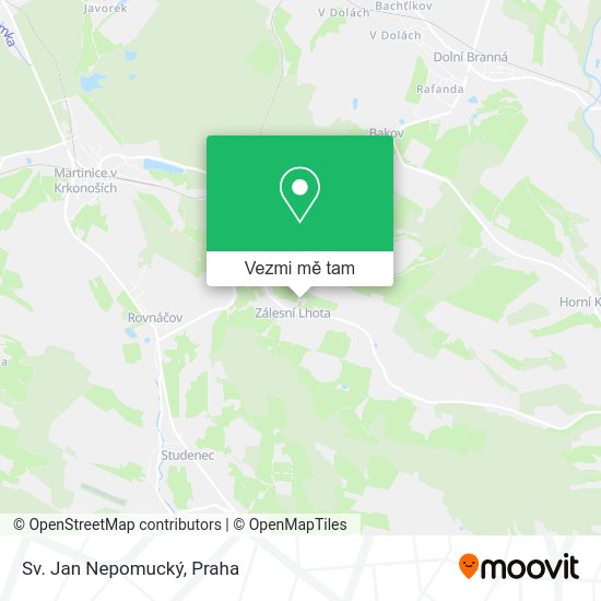Sv. Jan Nepomucký mapa