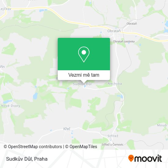 Sudkův Důl mapa