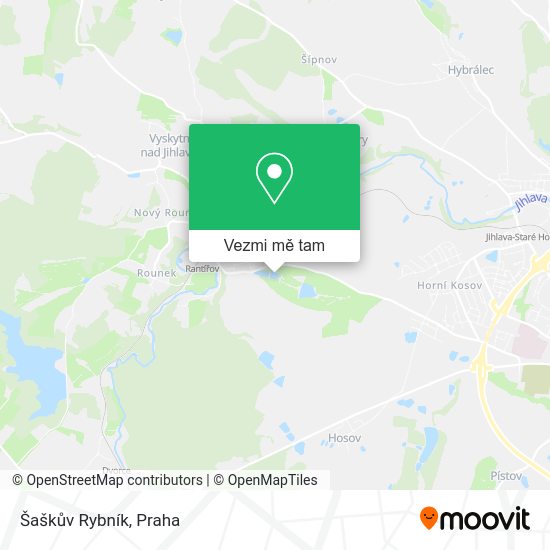 Šaškův Rybník mapa
