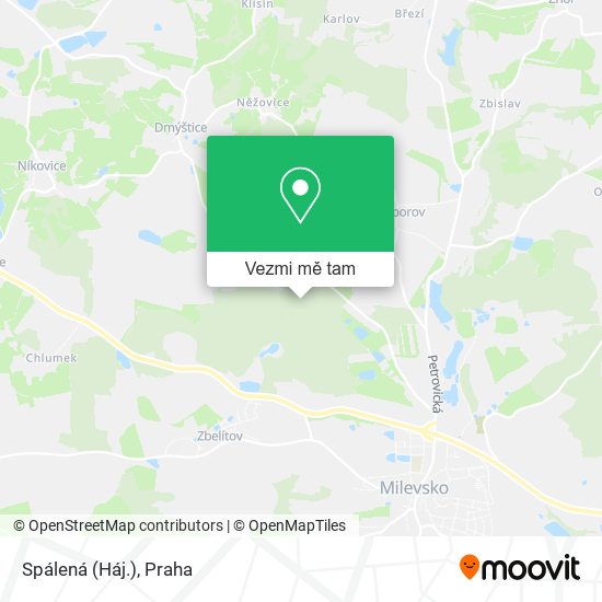 Spálená (Háj.) mapa