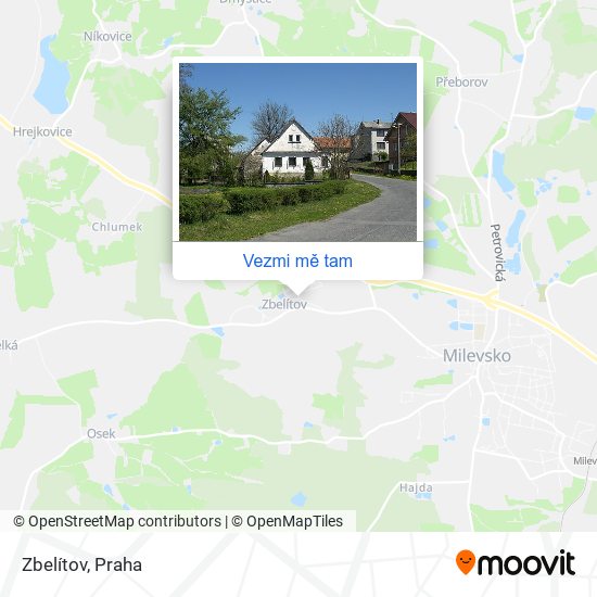 Zbelítov mapa