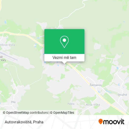 Autovrakoviště mapa