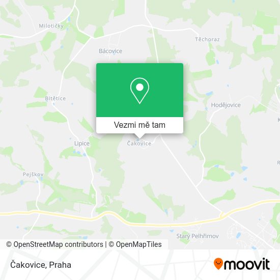 Čakovice mapa