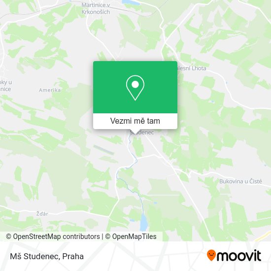 Mš Studenec mapa