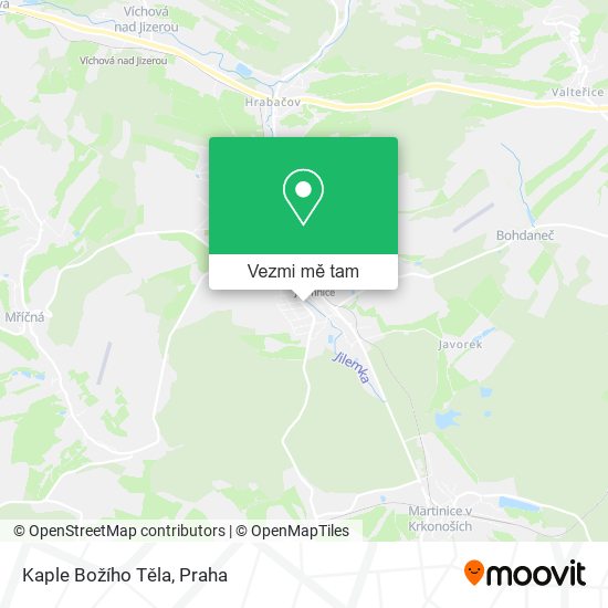 Kaple Božího Těla mapa