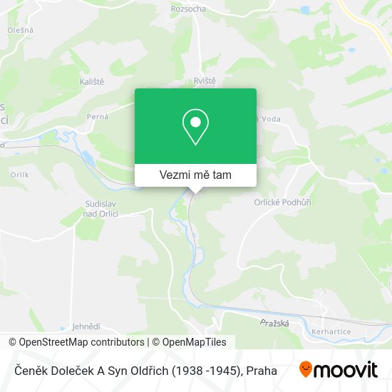 Čeněk Doleček A Syn Oldřich (1938 -1945) mapa