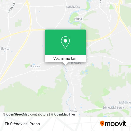Fk Štěnovice mapa