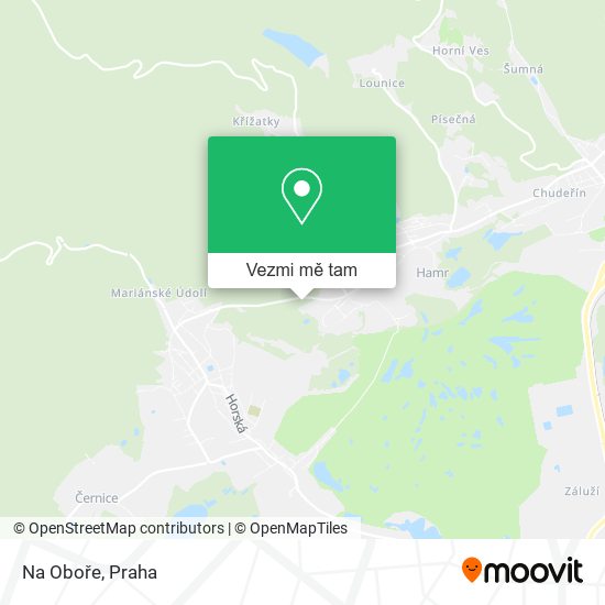 Na Oboře mapa