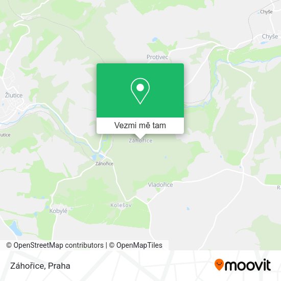 Záhořice mapa
