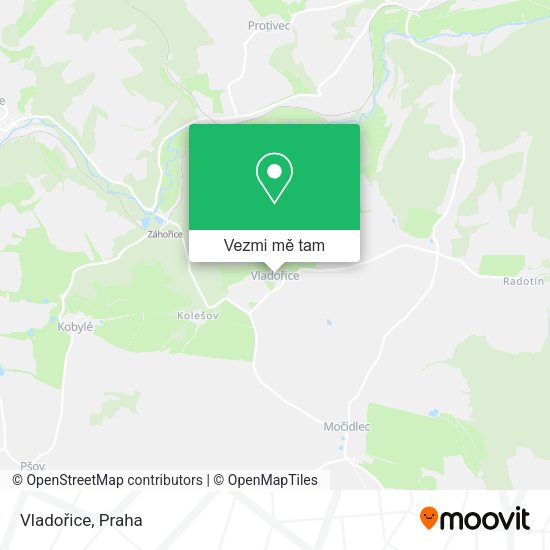 Vladořice mapa