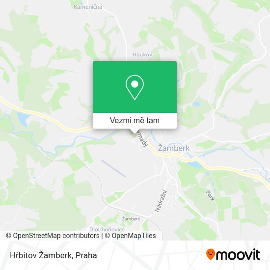 Hřbitov Žamberk mapa
