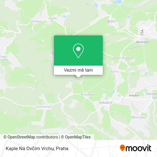Kaple Na Ovčím Vrchu mapa
