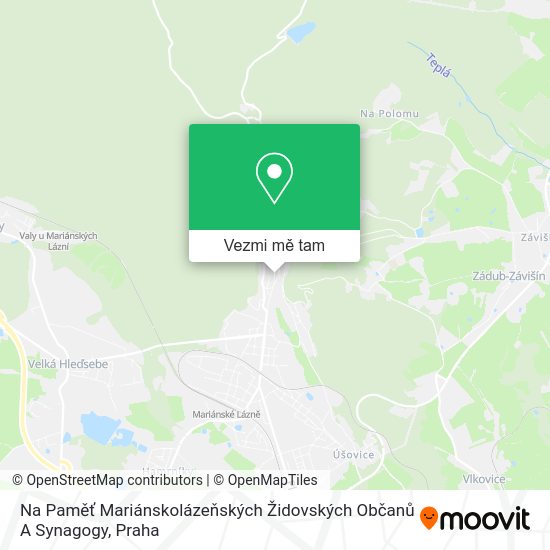 Na Paměť Mariánskolázeňských Židovských Občanů A Synagogy mapa