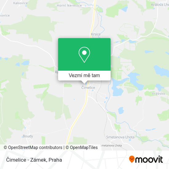 Čimelice - Zámek mapa