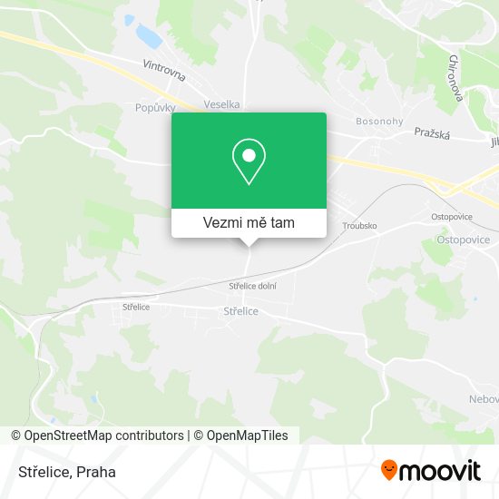 Střelice mapa