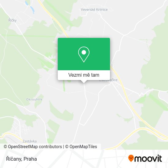 Říčany mapa