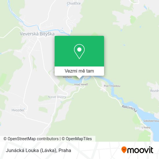 Junácká Louka (Lávka) mapa