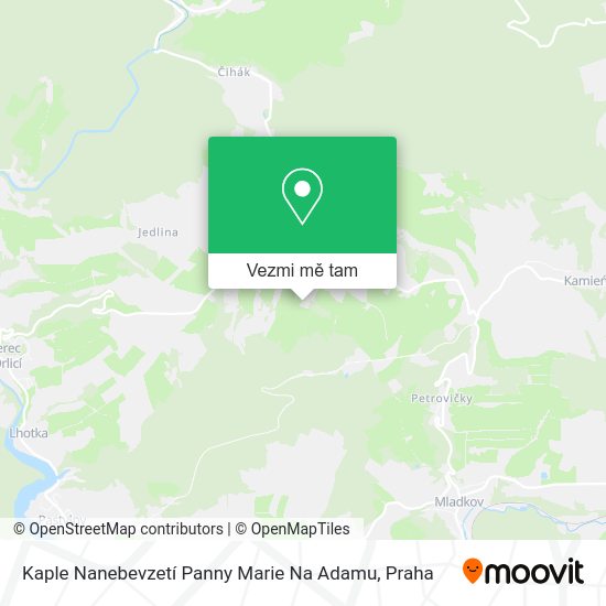 Kaple Nanebevzetí Panny Marie Na Adamu mapa