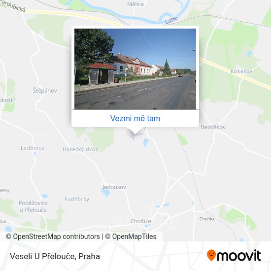 Veselí U Přelouče mapa