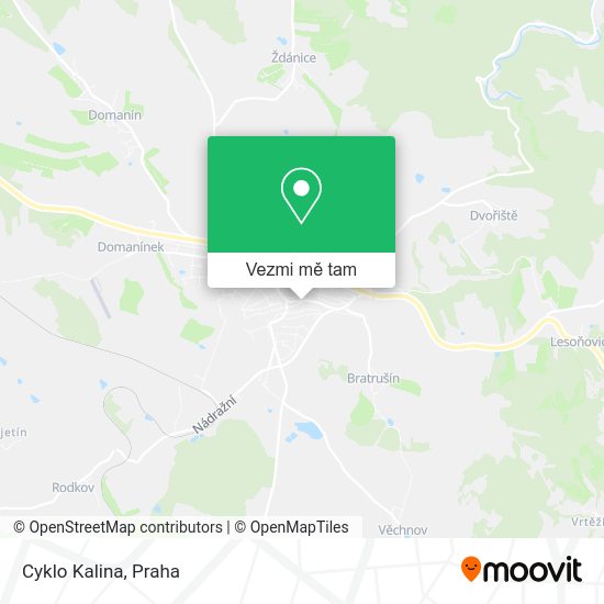 Cyklo Kalina mapa