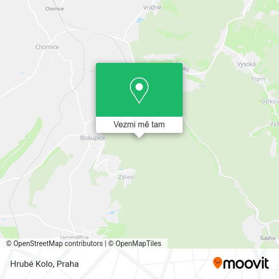 Hrubé Kolo mapa