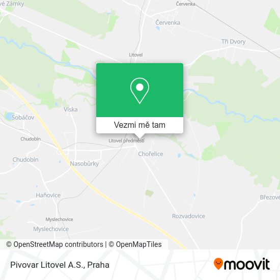 Pivovar Litovel A.S. mapa