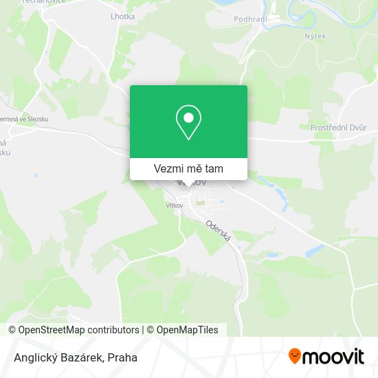 Anglický Bazárek mapa