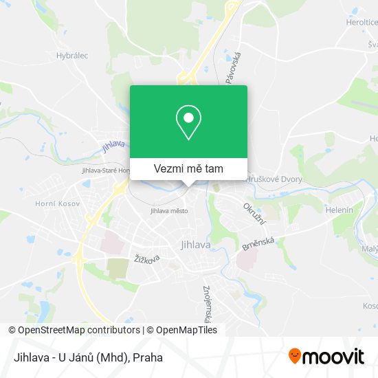 Jihlava - U Jánů (Mhd) mapa