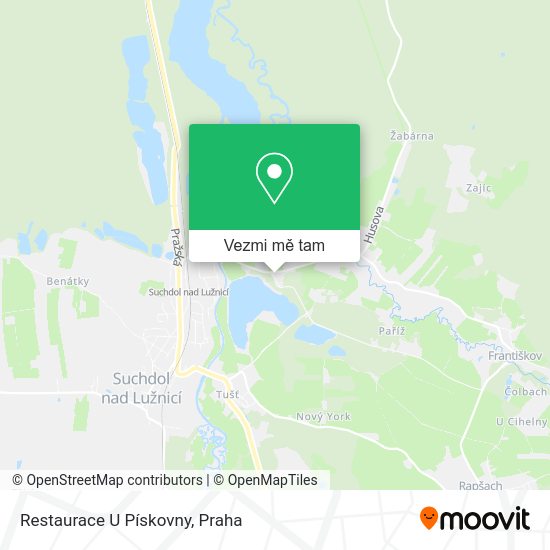 Restaurace U Pískovny mapa
