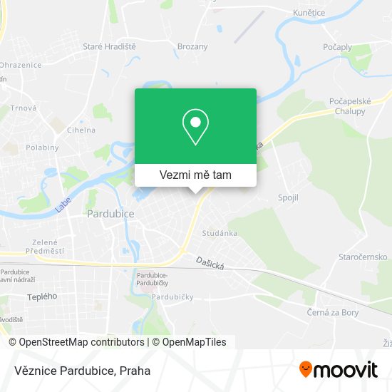 Věznice Pardubice mapa