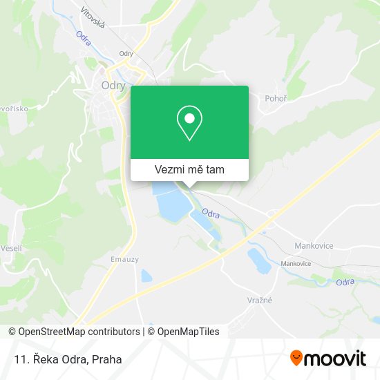 11. Řeka Odra mapa
