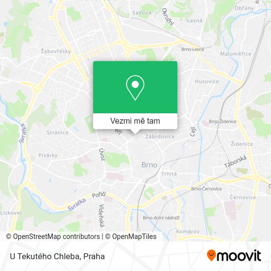 U Tekutého Chleba mapa