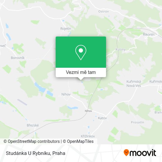 Studánka U Rybníku mapa