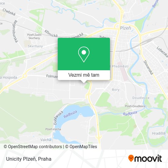Unicity Plzeň mapa