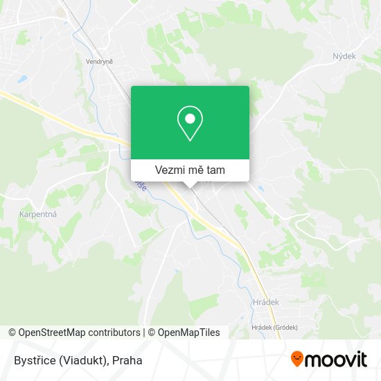 Bystřice (Viadukt) mapa