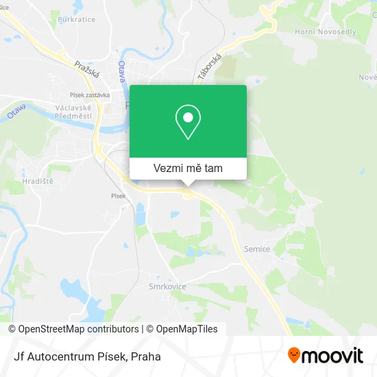 Jf Autocentrum Písek mapa