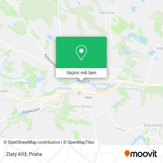 Zlatý Kříž mapa