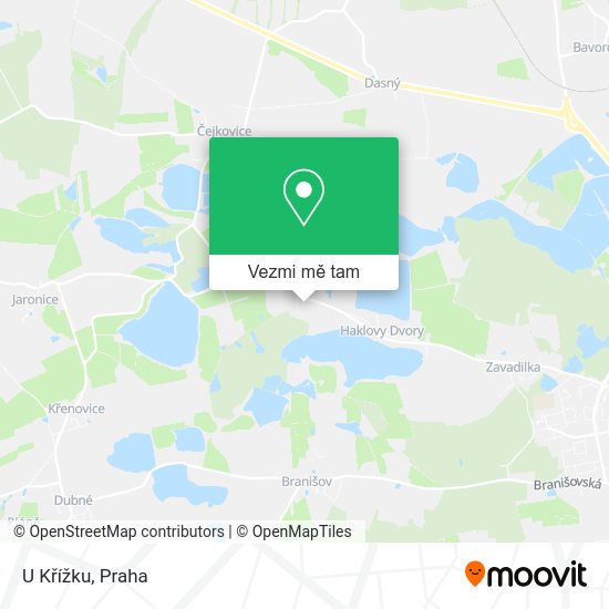 U Křížku mapa