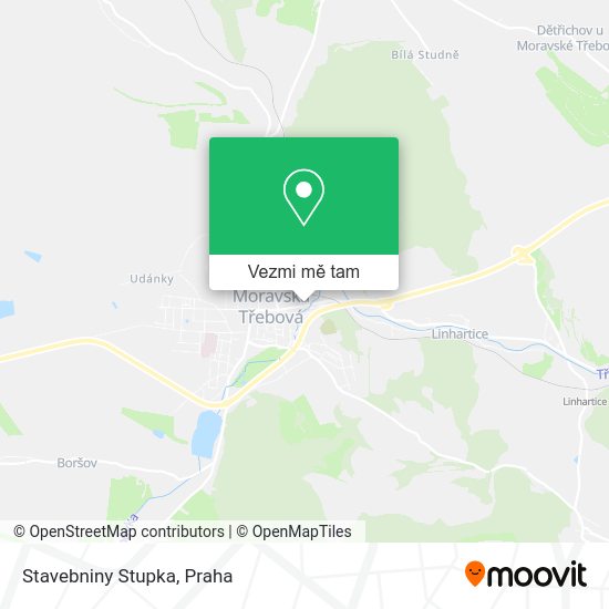 Stavebniny Stupka mapa