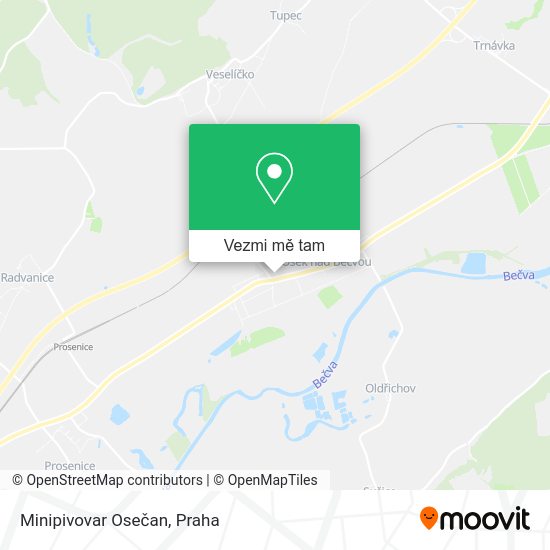 Minipivovar Osečan mapa