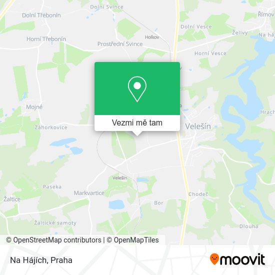 Na Hájích mapa