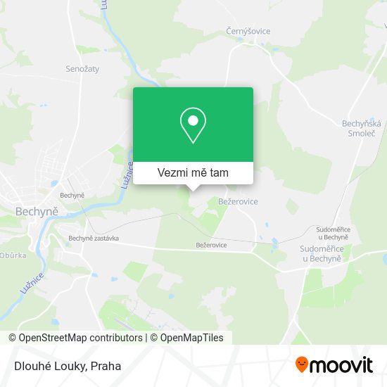 Dlouhé Louky mapa