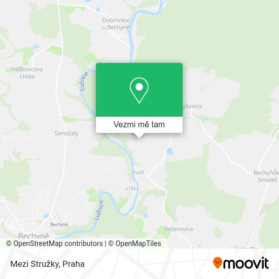 Mezi Stružky mapa