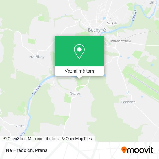 Na Hradcích mapa
