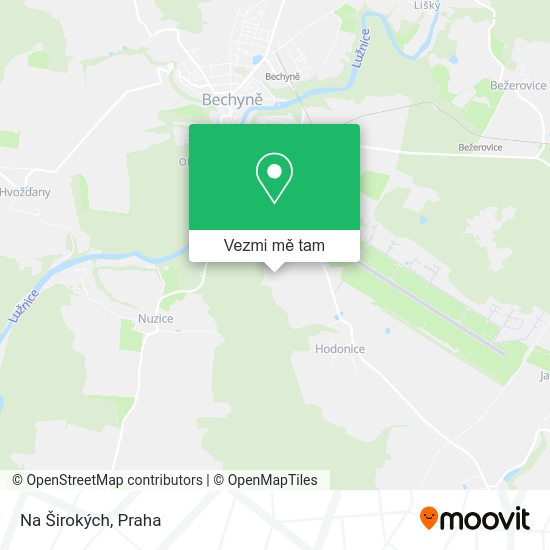 Na Širokých mapa