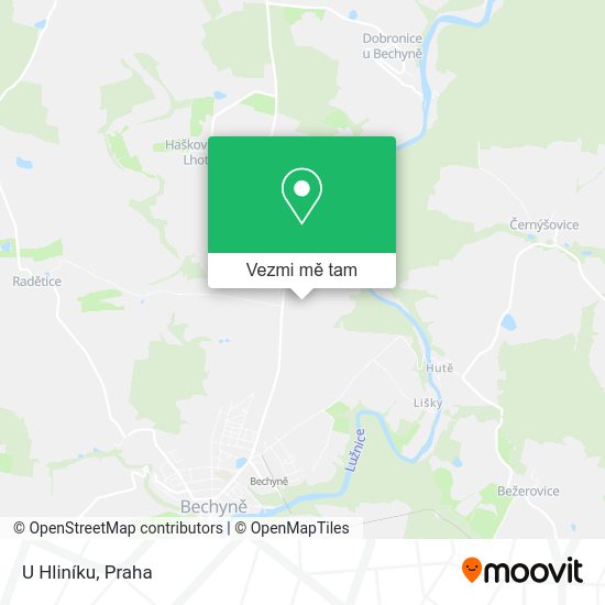 U Hliníku mapa